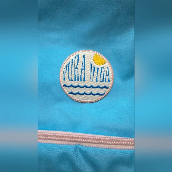 Pura Vida Blue and Pink Backpack With Laptop Sleeve NEW - Picture 2 of 7